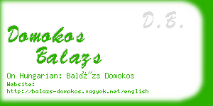 domokos balazs business card